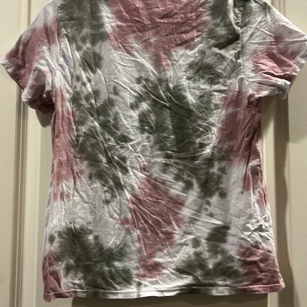 NWOT Simply Stitchd Tie-Dye T-Shirt cotton White, Pink, Olive teen girl size S